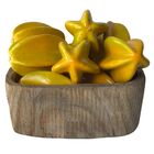 9 Carambolas Artificiais Decorativa Tonalidade Amarela - Perf