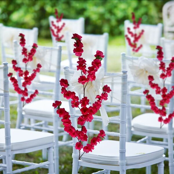 9 Flores De Cerejeira Pink Artificial Um Toque De Elegância P
