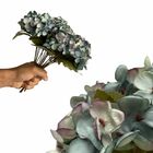 9 Mini Hortênsias Artificiais Flores Delicadas Na Cor Azul Pa