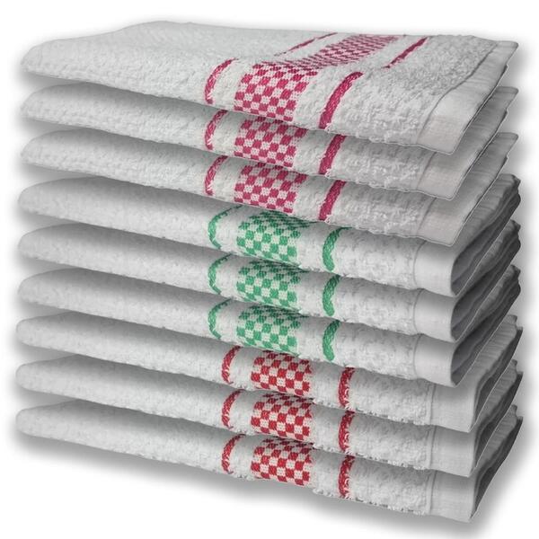 9 Panos De Prato Atoalhado Felpudo Premium Vd+rs+vm