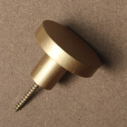 9 Peças Cabide Madeira Parede Dourado - 3 Cm