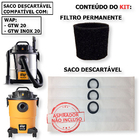 9 Saco Coletor Refil de Papel Descartável Para Aspirador Wap