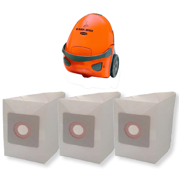 9 Saco Descartável Para Aspirador De Pó Black E Decker Ap2000