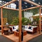 9 Unid. Treliça Em Madeira Com Folhas De Hera Artificial Pequ