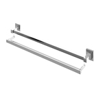 Porta Toalha Banho Barra 65,2cm Metal Prata Brilhante Versata Fani