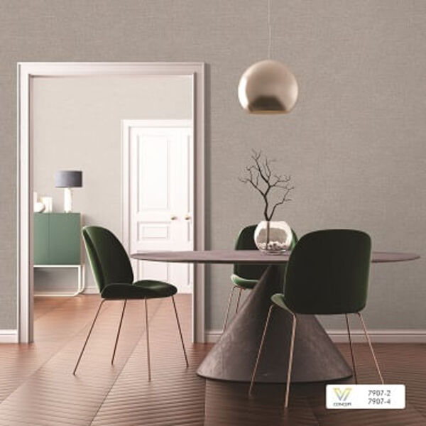 [16m²] Papel De Parede Linho Médio Cinza Neutro - Pp435-1 Rol