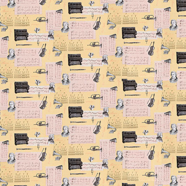 [16m²] Papel De Parede Musical Olivia - Pp020-1 Rolo De 16m2