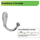 Cabideiro 1 Gancho Metal Cinza Aliança