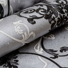 [5m²] Papel De Parede Arabesco Preto Metalizado - Pp369 Rolo