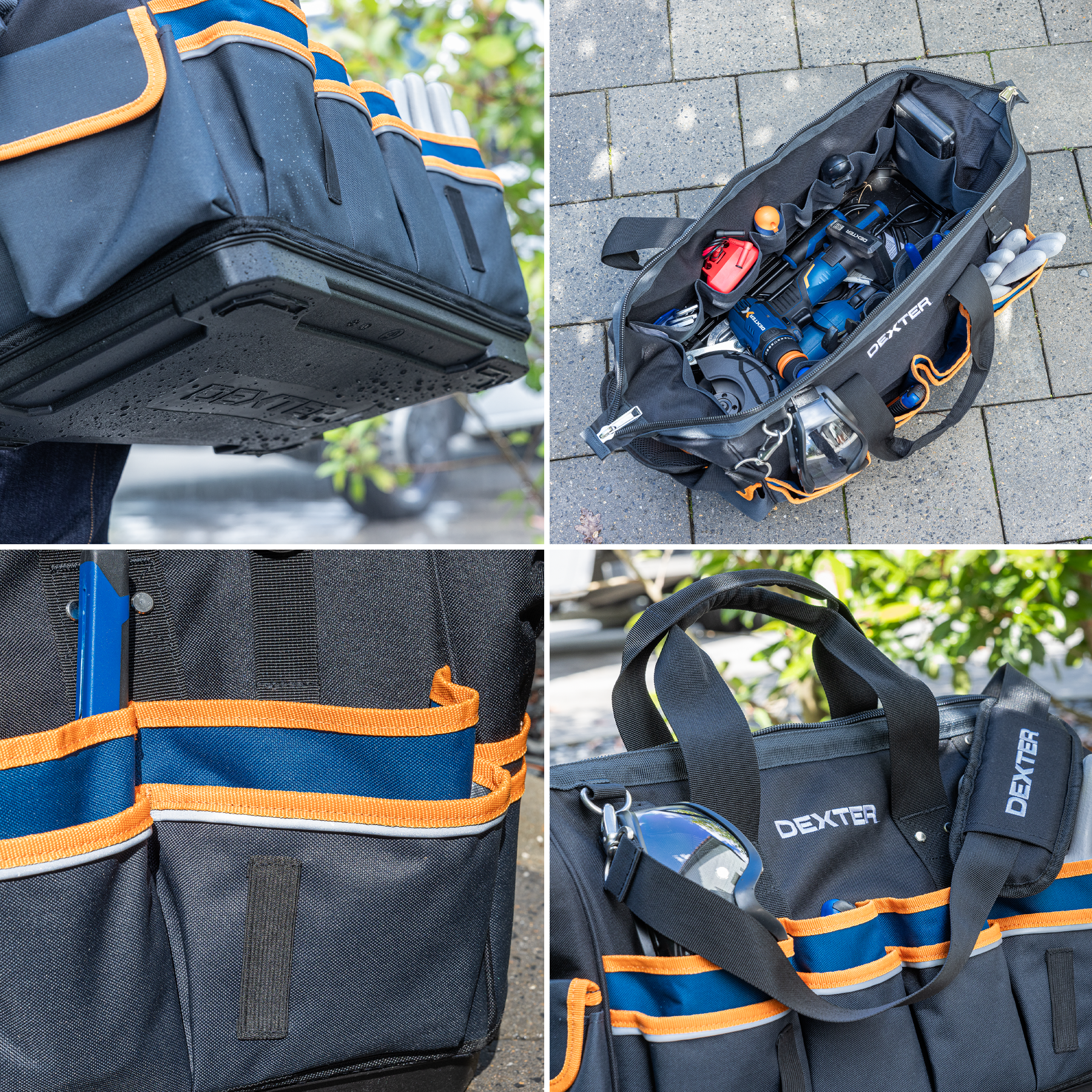 Bolsa de Ferramentas Dexter 48x32x27cm 40L em Poliéster | Leroy Merlin