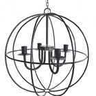 - Lustre Luminária Globo Ferro De Teto Preto Rústico Decoraçã
