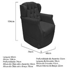 - Poltrona Cadeira Decorativa  Amamentação Com Balanço Suede