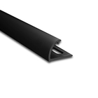 Degrau Arredondado para Piso de Embutir 3M Preto 1cm Alumínio