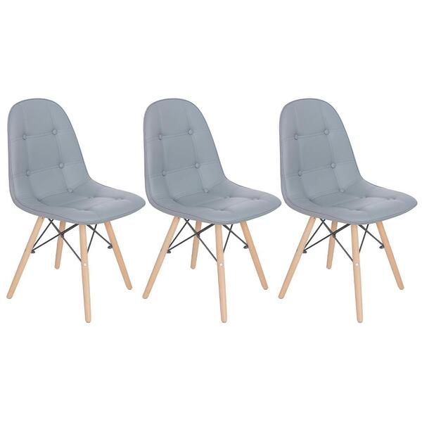 [encerrado] Kit 3 Cadeiras Estofadas Charles Eames Eiffel Bot