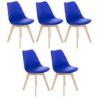 [encerrado] Kit 5 Cadeiras Leda Com Assento Estofado