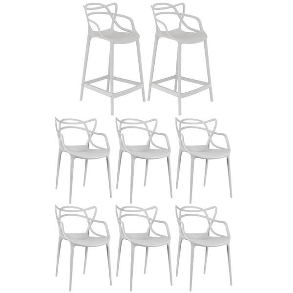 [encerrado] Kit 6 Cadeiras + 2 Banquetas Médias Masters Alleg