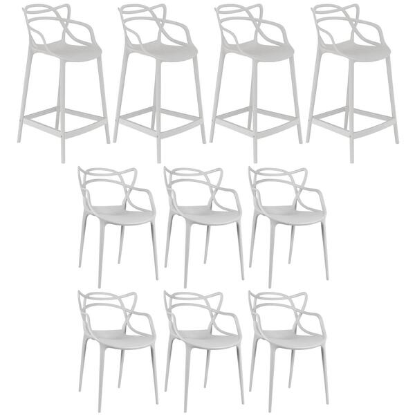 [encerrado] Kit 6 Cadeiras + 4 Banquetas Médias Masters Alleg