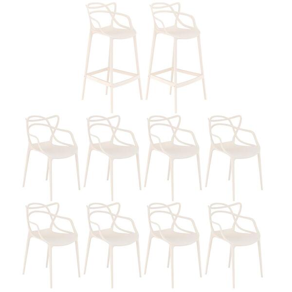 [encerrado] Kit 8 Cadeiras + 2 Banquetas Altas Masters Allegra