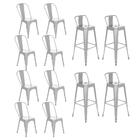 [encerrado] Kit 8 Cadeiras + 4 Banquetas Altas Com Encosto In