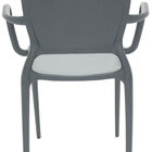 (inativo) Cadeira Com Braco Sofia Encosto Fechado Cor Grafite