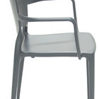 (inativo) Cadeira Com Braco Sofia Encosto Fechado Cor Grafite