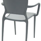 (inativo) Cadeira Com Braco Sofia Encosto Fechado Cor Grafite