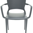 (inativo) Cadeira Com Braco Sofia Encosto Fechado Cor Grafite