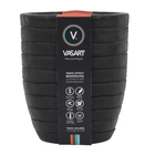 Vaso Plástico Relevo Preto 28x24cm  Vasart