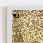 A Árvore Da Vida Gustav Klimt Quadro Moldura Branca 60x40cm