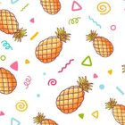 Abacaxi Branco - Papel De Parede - 200