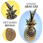 Abacaxi Decorativo De Cerâmica Dourado