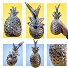 Abacaxi Decorativo De Ceramica Prateado - Enfeite