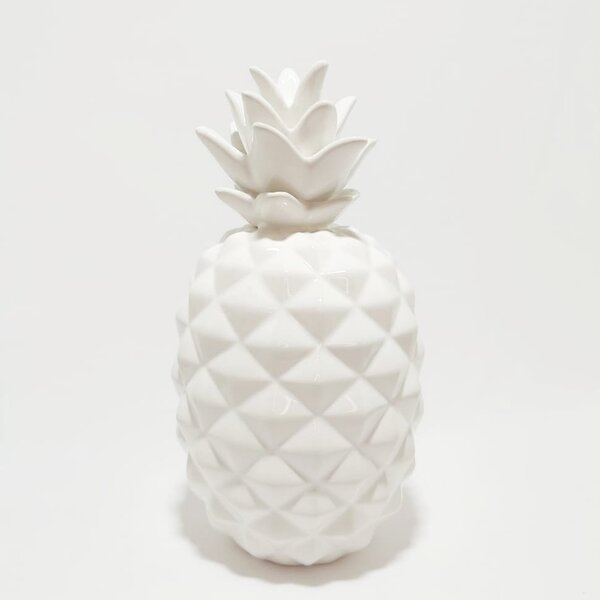 Abacaxi Decorativo Em Cerâmica 37cm