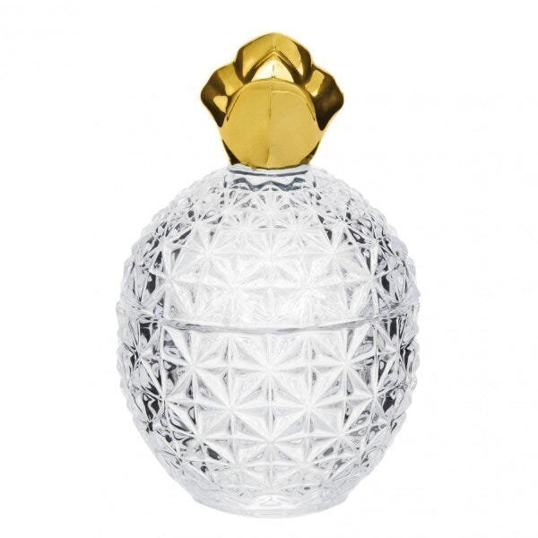 Abacaxi Decorativo Em Vidro 14cmx8,5cm Mart Collection - Caix