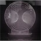 Abajur / Luminária De Mesa Em Acrílico Túnel 3d Com Led Azul