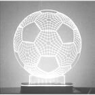 Abajur / Luminária Em Acrílico Com Led Branco Bola De Futebol