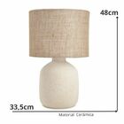 Abajur  Em Cerâmica 48x33,5cm