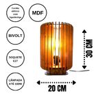 Abajur Athenas De Mesa - Cor: Marrom