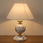 Abajur Azul Tecido Espaço Luz