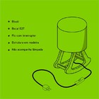 Abajur Balanço Chevron Azul Carambola