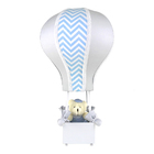 Abajur Balãozinho Cintura Urso Chevron Azul Bebê Infantil