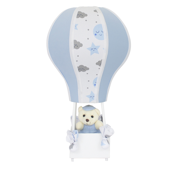 Abajur Balãozinho Cintura Urso Chuva De Amor Azul Bebê Infant