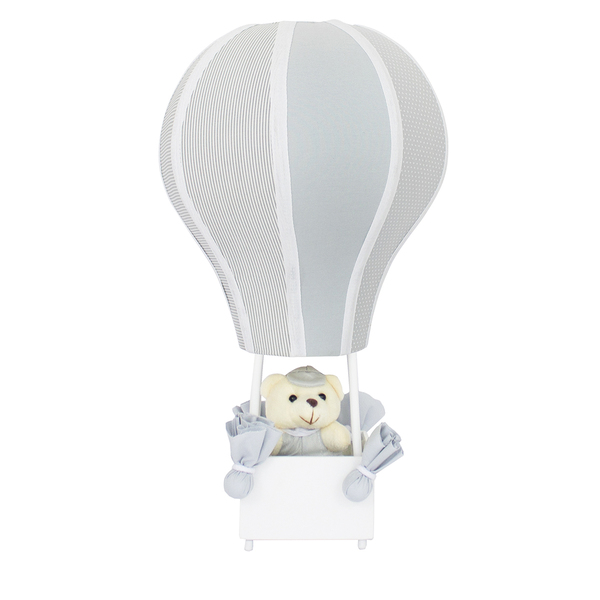 Abajur Balãozinho Cintura Urso Cinza Bebê Infantil