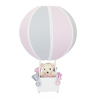 Abajur Balãozinho Ursa Rosa Com Cinza Bebê Infantil