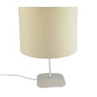 Abajur Base Quadrada Plástico Branco Cúpula 30x30x22 Cru Lumi