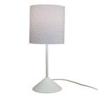 Abajur Bebê Quarto Infantil Tecido Rosa E Branco Arabesco