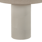 Abajur Bege Cerâmica e Linho Lanzoma Inspire