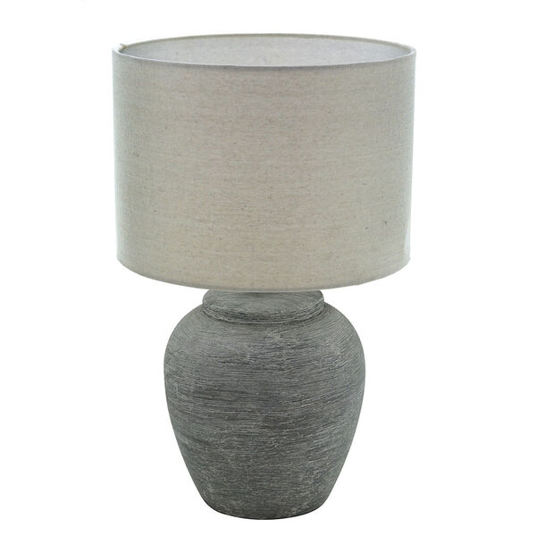 Abajur Bivolt E27 45cm Cinzacom Cúpula Creme Espressione