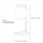 Abajur Bivolt Havana Startec Preto