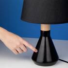 Abajur Blumenau Arbos Acionamento Touch Preto E27 Bivolt 8651